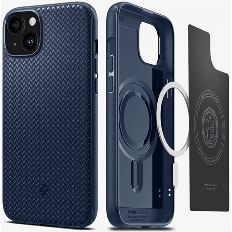 Чохол Spigen для Apple iPhone 15 Mag Armor MagFit, Navy Blue