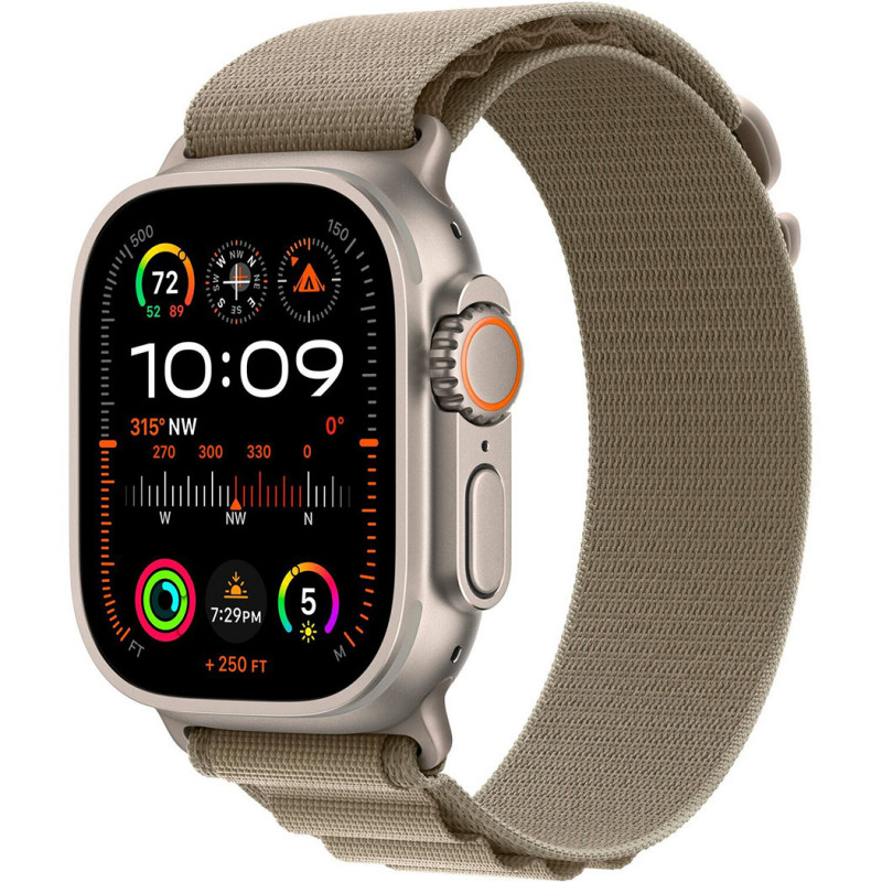 Смартгодинник Apple Watch Ultra 2 GPS + Cellular, 49mm Titanium Case with Olive Alpine Loop – Medium